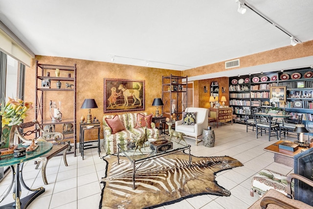 3701 S Flagler Dr Unit A101, West Palm Beach, FL 33405 - living room with track lighting and tile patterned flooring