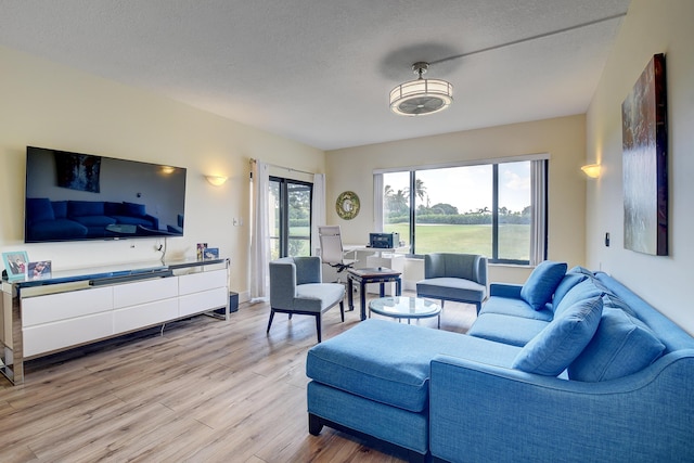 830 Greensward Ct Unit 107-H, Delray Beach, FL 33445 - living room with light wood finished floors and a textured ceiling