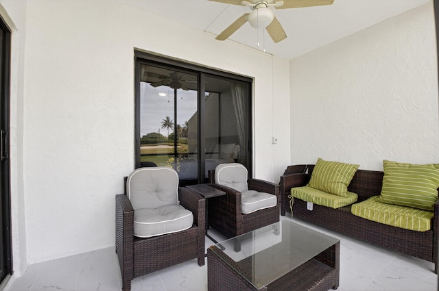 830 Greensward Ct Unit 107-H, Delray Beach, FL 33445 - view of patio / terrace with ceiling fan