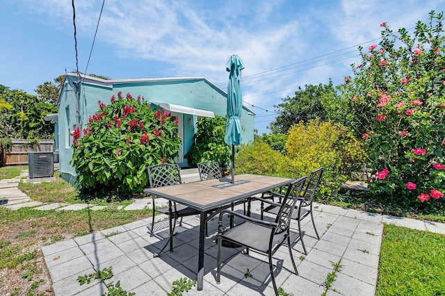 301 SW 1st Ave, Delray Beach, FL 33444 - view of patio / terrace featuring outdoor dining area and central AC