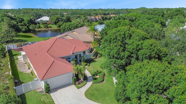 18771 Misty Lake Dr, Jupiter, FL 33458 - view from above of property with a nearby body of water and a heavily wooded area
