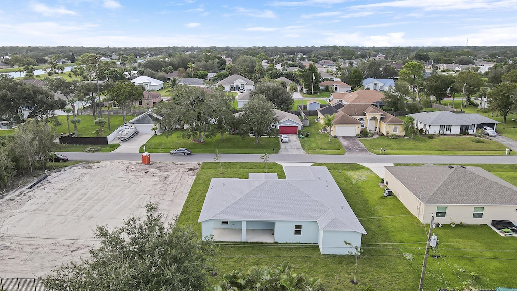 aerial perspective of suburban area