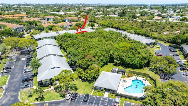 545 Trace Cir Unit 106, Deerfield Beach, FL 33441 - aerial overview of property's location featuring a pool