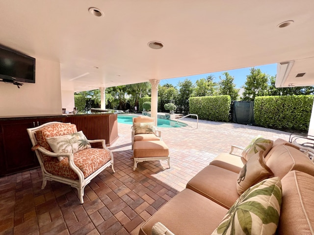 1360 SW Sugar Plum Dr, Boca Raton, FL 33486 - view of patio / terrace with an outdoor living space