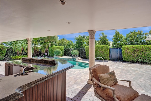 1360 SW Sugar Plum Dr, Boca Raton, FL 33486 - view of patio featuring a fenced backyard