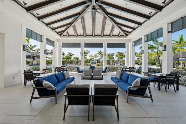 sunroom with plenty of natural light