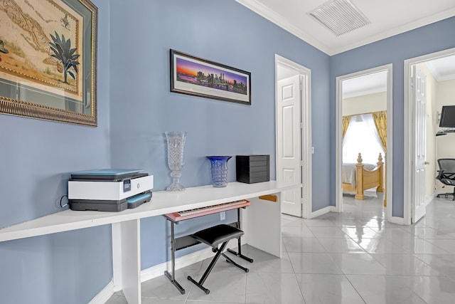 1741 Annandale Cir, Royal Palm Beach, FL 33411 - office space featuring ornamental molding and baseboards