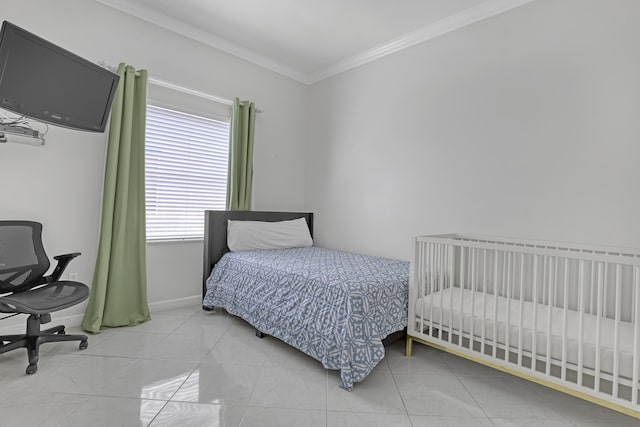 1741 Annandale Cir, Royal Palm Beach, FL 33411 - bedroom with ornamental molding, a desk, and baseboards