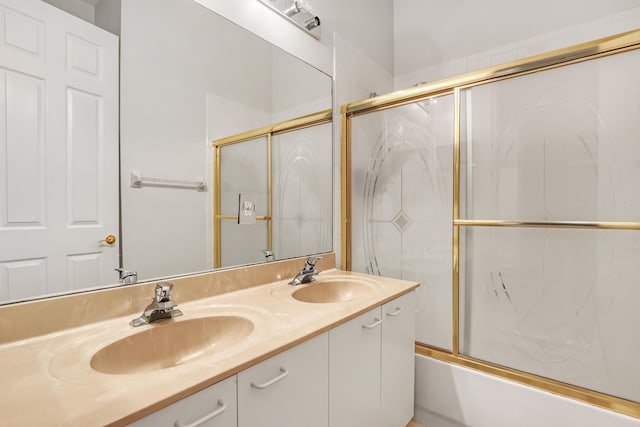 1741 Annandale Cir, Royal Palm Beach, FL 33411 - bathroom with enclosed tub / shower combo and double vanity