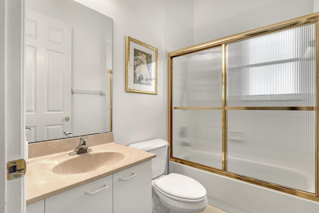1741 Annandale Cir, Royal Palm Beach, FL 33411 - full bathroom with vanity, toilet, and shower / bath combination with glass door