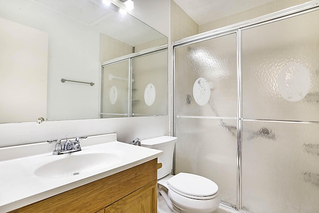 1017 Green Pine Blvd E, West Palm Beach, FL 33409 - full bath featuring a stall shower, toilet, and vanity