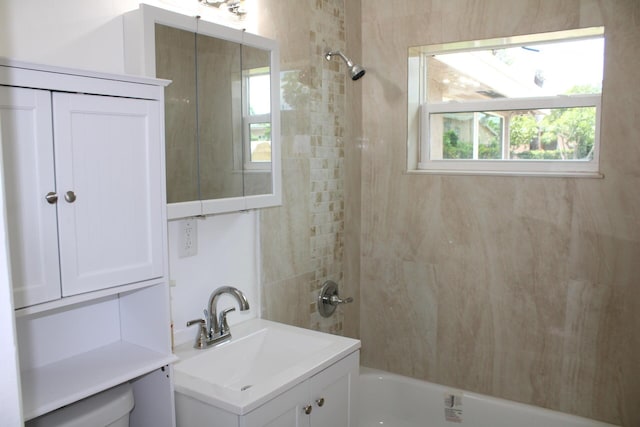 3264 Ocean Pkwy, Boynton Beach, FL 33435 - full bath with washtub / shower combination, plenty of natural light, and vanity