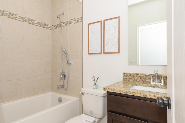 1222 SW Granadeer St, Port Saint Lucie, FL 34983 - bathroom with toilet, vanity, and shower / washtub combination