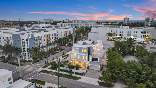 201 SE 4th Ave, Delray Beach, FL 33483 - aerial view at dusk of a view of city