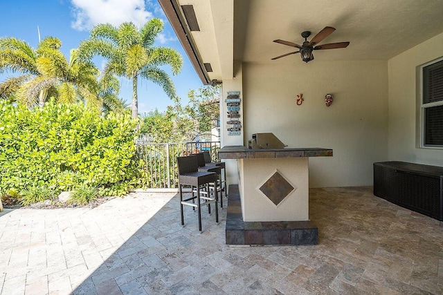 7267 Prudencia Dr, Lake Worth, FL 33463 - view of patio / terrace with area for grilling and a ceiling fan