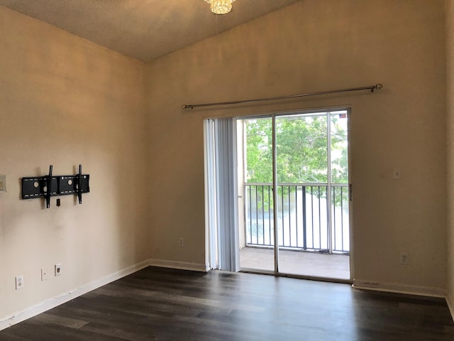 720 Cypress Ln Unit K, Deerfield Beach, FL 33064 - empty room with dark wood-style flooring and baseboards