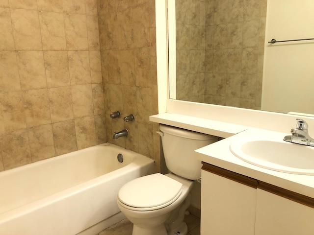 720 Cypress Ln Unit K, Deerfield Beach, FL 33064 - bathroom with toilet, vanity, and shower / tub combination