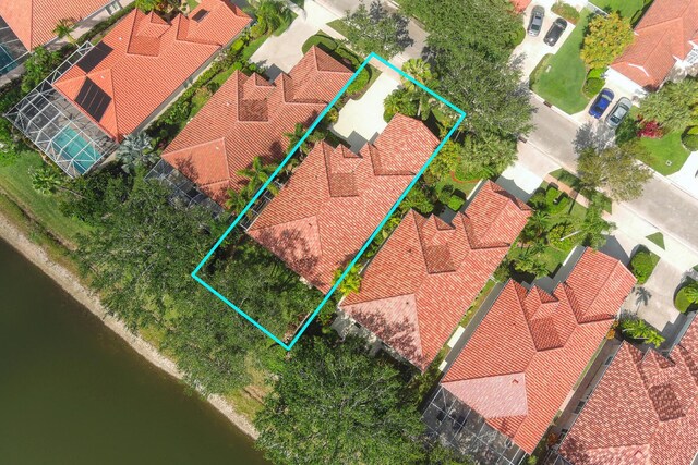 2596 Irma Lake Dr, West Palm Beach, FL 33411 - aerial overview of property's location featuring a large body of water and property parcel outlined