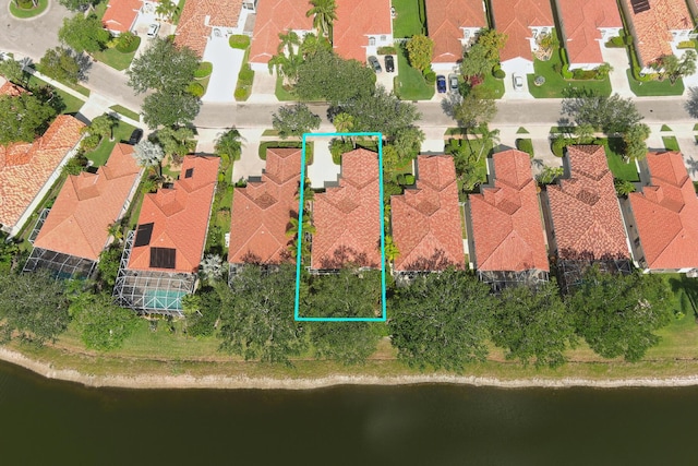 2596 Irma Lake Dr, West Palm Beach, FL 33411 - aerial view of residential area featuring a nearby body of water and property parcel outlined