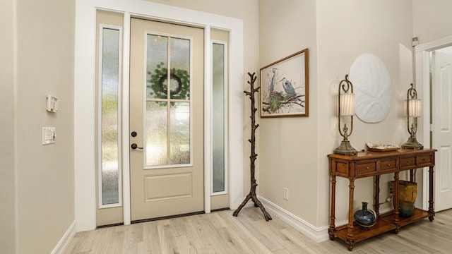 6193 Winding Lake Dr, Jupiter, FL 33458 - foyer with light wood-style floors and baseboards
