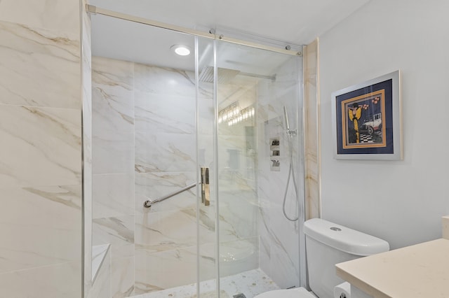 2403 Antigua Cir Unit M1, Coconut Creek, FL 33066 - full bath featuring a marble finish shower, toilet, and vanity