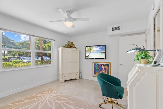 2403 Antigua Cir Unit M1, Coconut Creek, FL 33066 - office space featuring baseboards and ceiling fan