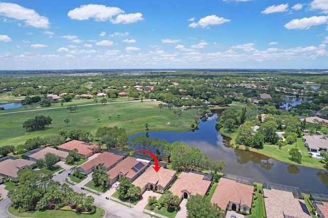 9400 Briarcliff Trce, Port Saint Lucie, FL 34986 - aerial view of property's location with a large body of water, nearby suburban area, and a local golf course