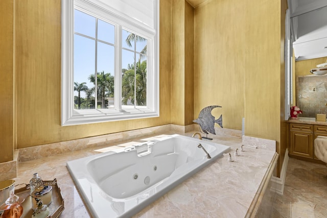 bathroom featuring a jetted tub