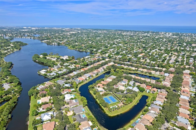 1010 Delray Lakes Dr, Delray Beach, FL 33444 - aerial view of property and surrounding area with a large body of water and nearby suburban area