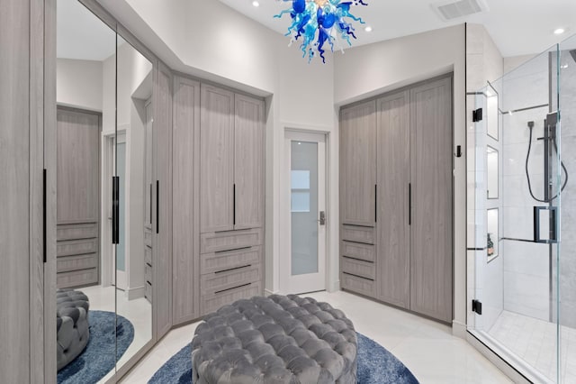 1010 Delray Lakes Dr, Delray Beach, FL 33444 - full bath featuring a shower stall, a closet, and recessed lighting