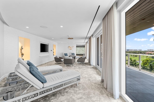 220 SE Mizner Blvd Unit 609, Boca Raton, FL 33432 - living area featuring recessed lighting