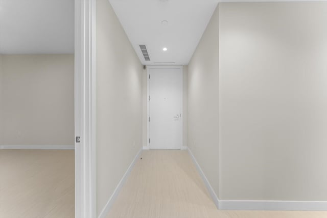 220 SE Mizner Blvd Unit 609, Boca Raton, FL 33432 - hallway featuring baseboards and recessed lighting