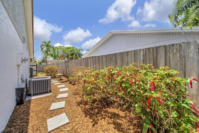 9152 Affirmed Ln, Boca Raton, FL 33496 - fenced backyard featuring central air condition unit