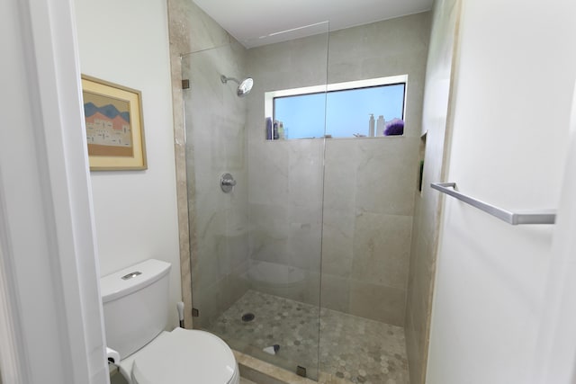 4054 SW Gleneagle Cir, Palm City, FL 34990 - full bathroom with a tile shower and toilet