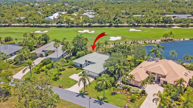 4054 SW Gleneagle Cir, Palm City, FL 34990 - aerial view of residential area with a large body of water and a local golf course