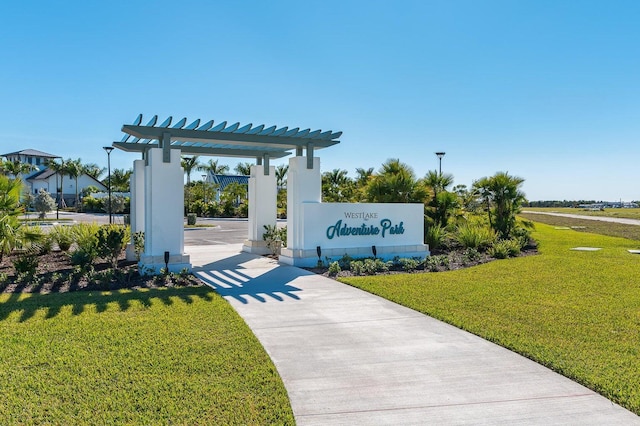4641 Woodland Way, Westlake, FL 33470 - community / neighborhood sign featuring a yard