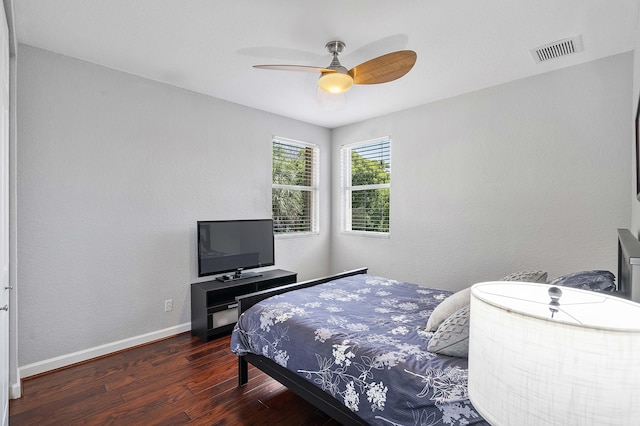12341 NW 78th Mnr, Parkland, FL 33076 - bedroom with wood finished floors, baseboards, and ceiling fan
