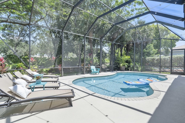 12341 NW 78th Mnr, Parkland, FL 33076 - swimming pool with a patio and a lanai