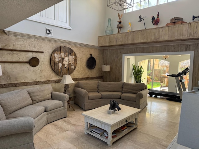 14324 Paddock Dr, Wellington, FL 33414 - living area with a high ceiling