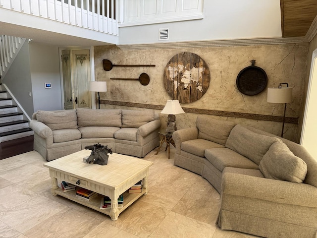 14324 Paddock Dr, Wellington, FL 33414 - living area featuring stairs