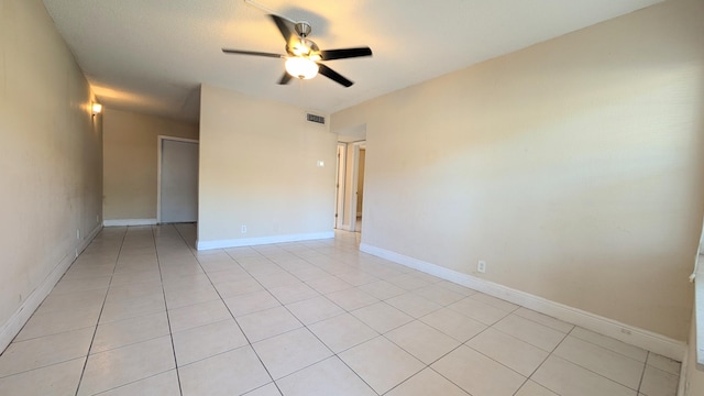 4061 N Dixie Hwy Unit 3, Oakland Park, FL 33334 - unfurnished room featuring a ceiling fan, light tile patterned floors, and baseboards