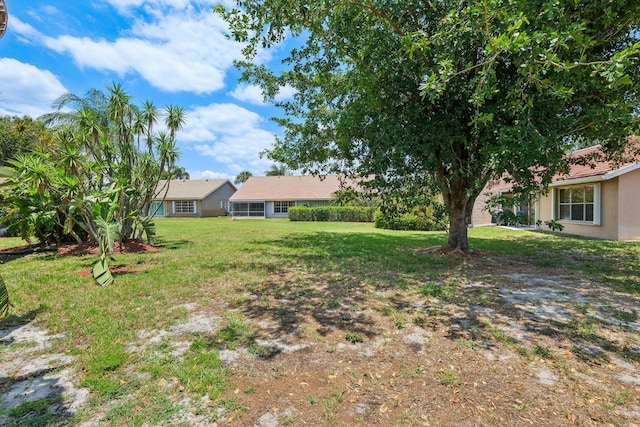 view of grassy yard