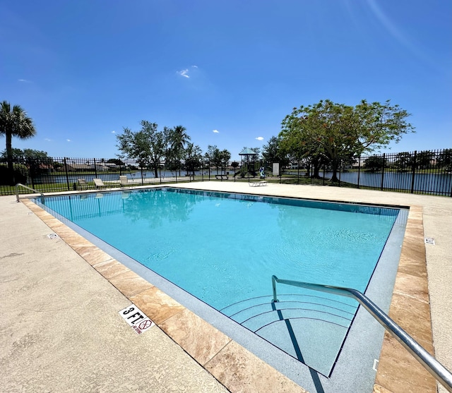 community pool with fence