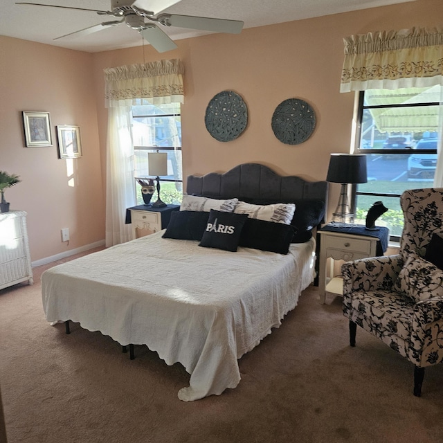 1779 W Royal Tern 1 Ln Unit 1, Fort Pierce, FL 34982 - bedroom featuring carpet flooring, multiple windows, and a ceiling fan