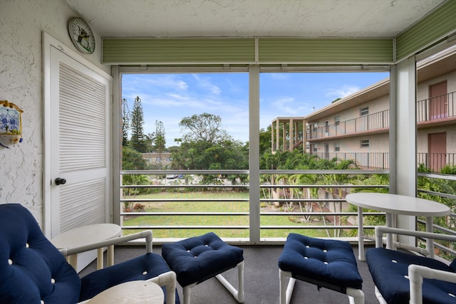 view of sunroom