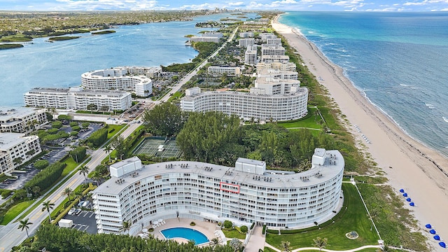 2780 S Ocean Blvd Unit 707, Palm Beach, FL 33480 - bird's eye view of expansive beach and a pool