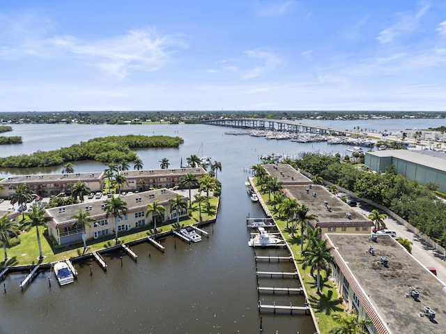 drone / aerial view of a large body of water