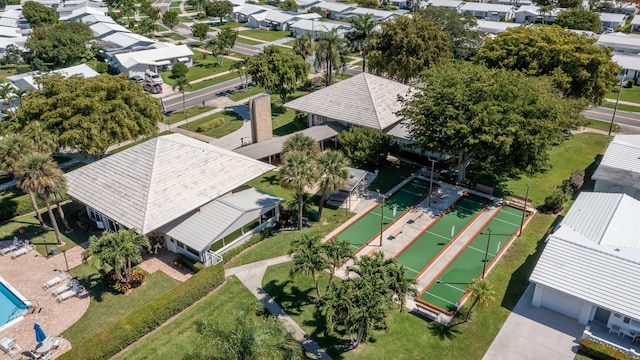 aerial perspective of suburban area