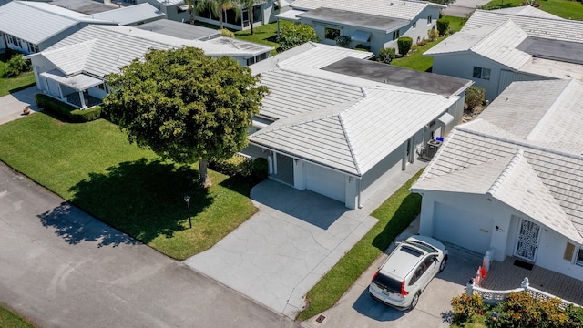 aerial perspective of suburban area