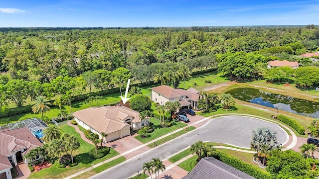 11354 Mainsail Ct, Wellington, FL 33449 - drone / aerial view of a heavily wooded area and a large body of water